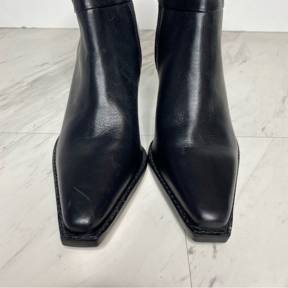 Vince Camuto Nerlinji Black Leather Bootie 7M - Picture 11 of 15